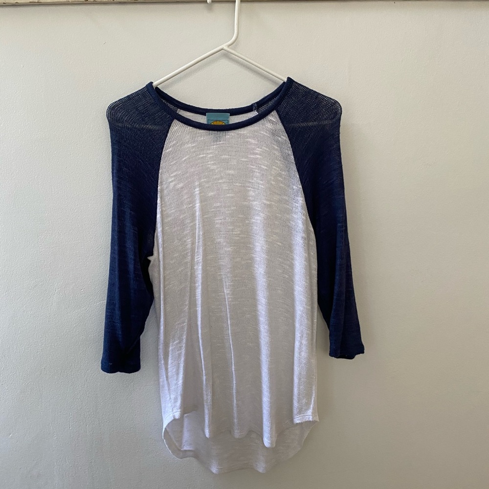 Knit baseball tee